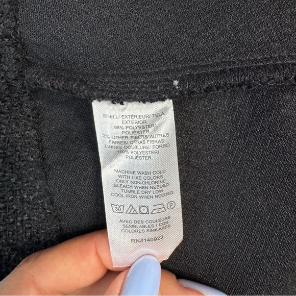 LOFT Black Tweed Fit & flare Short Sleeve Dress Size 2 - Picture 7 of 8